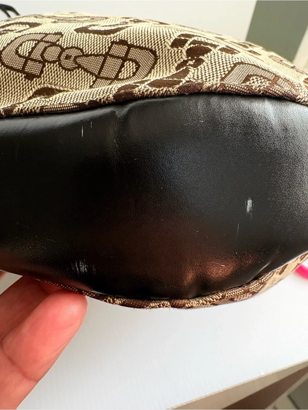 Gucci Horsebit Hobo Bag Canvas/Leather  Large Tote EUC 506631